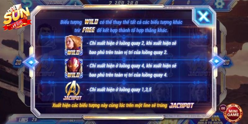 Hướng dẫn luật chơi nổ hũ Avengers SUNWIN chi tiết