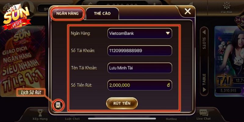 Hướng dẫn rút tiền tại SUNWIN nhanh chóng