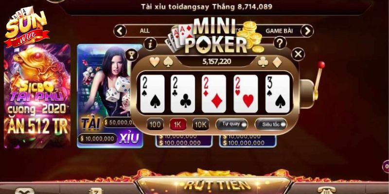 Luật chơi Mini poker tại SUNWIN chi tiết