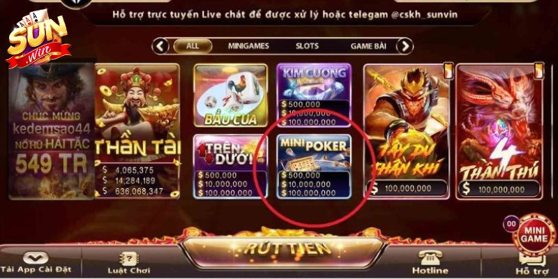 Thông tin tổng quan về Mini Poker tại SUNWIN